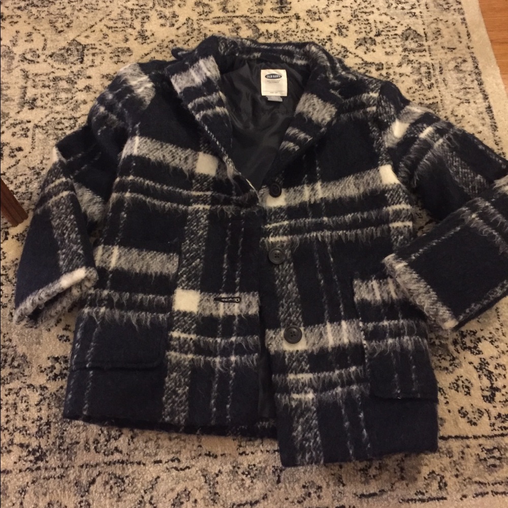 Girl’s plaid pea coat